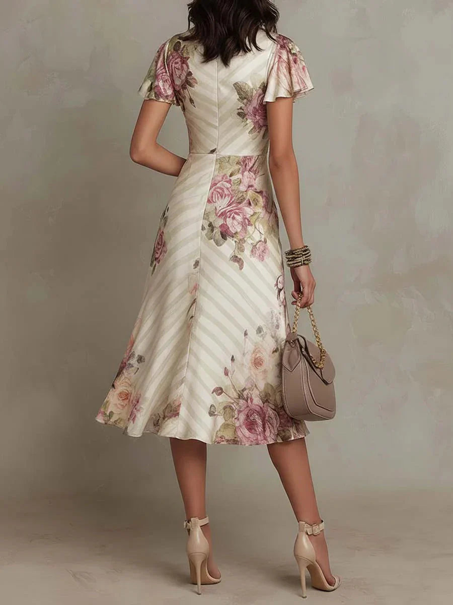 Alba™ | Robe midi portefeuille fleurie