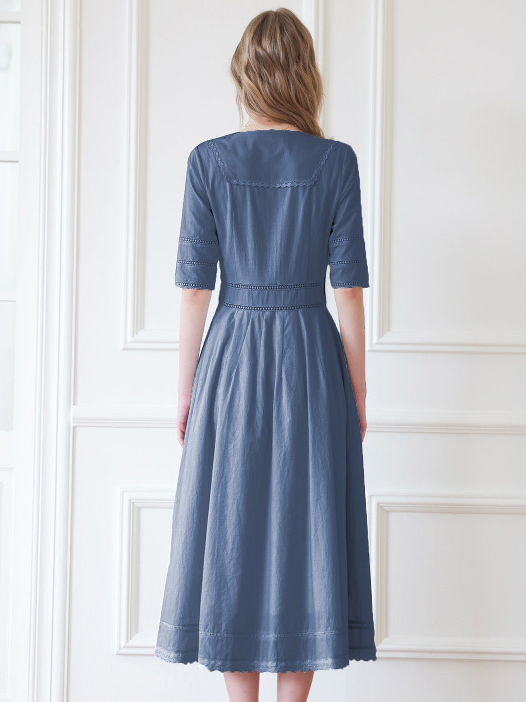 Élise™ | Robe midi en coton