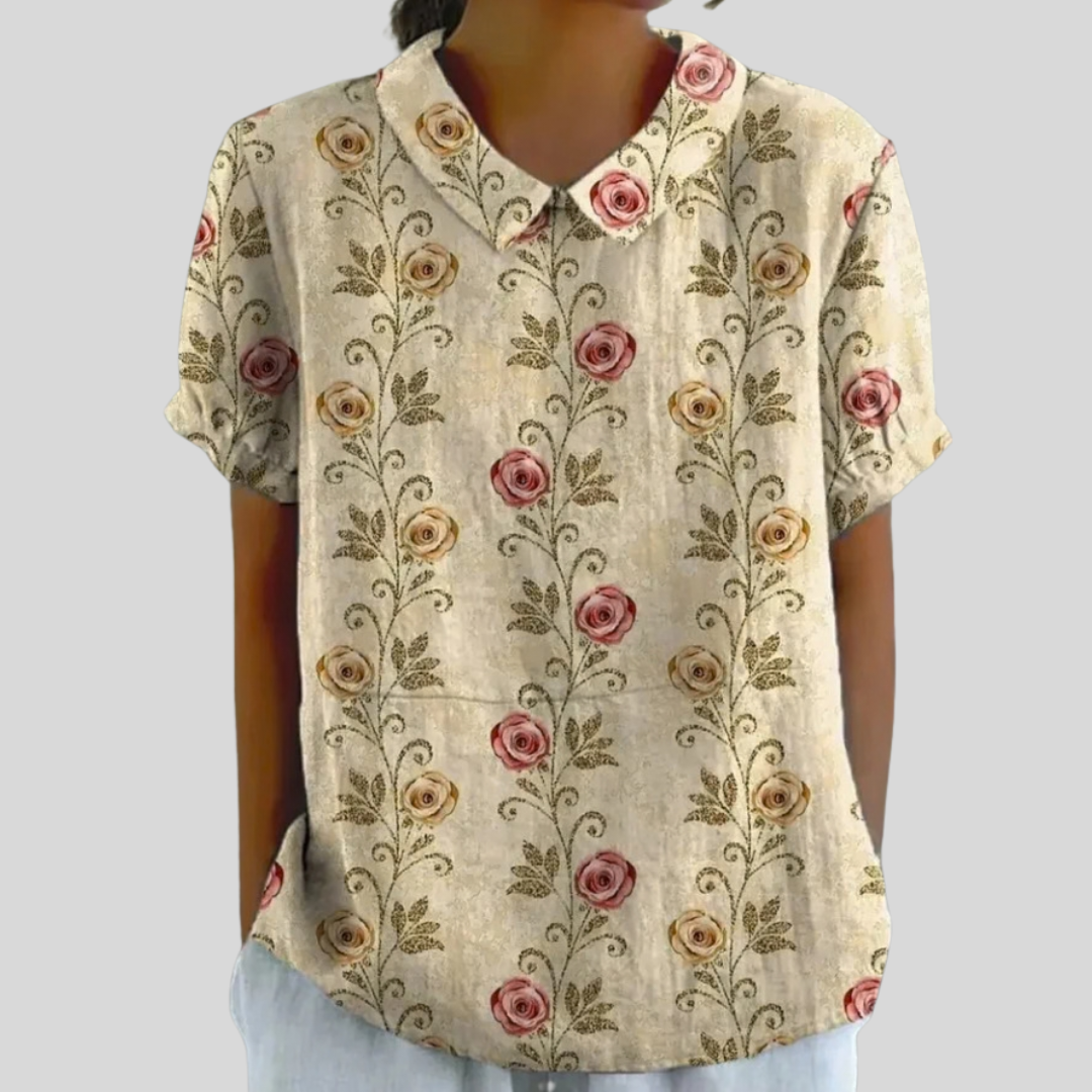 Amélie™ | Blouse roses classiques