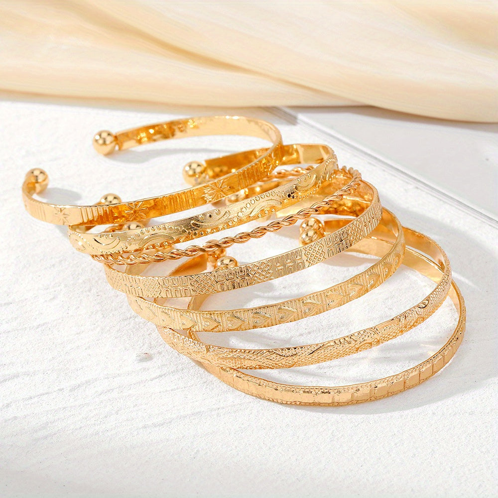 Dahliana™ | Ensemble de bracelets boho dorés