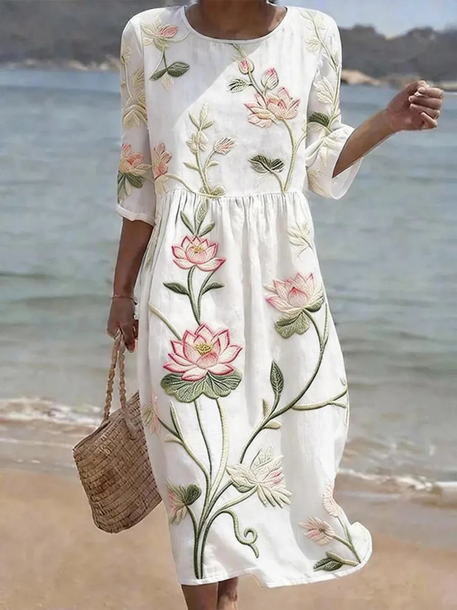 Wrenley™ | Robe à imprimé fleurs et plantes