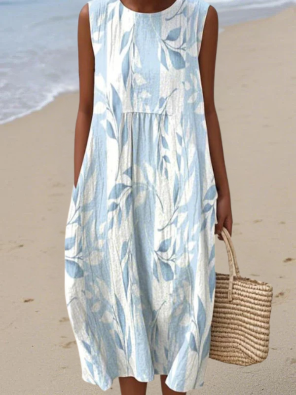 Joy™ | Robe midi à feuilles