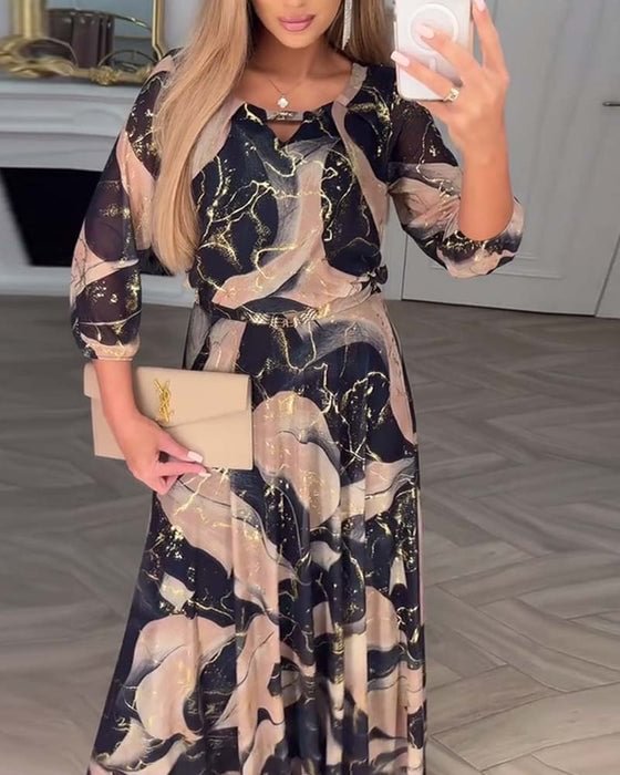 Camille™ | Robe imprimée en chiffon