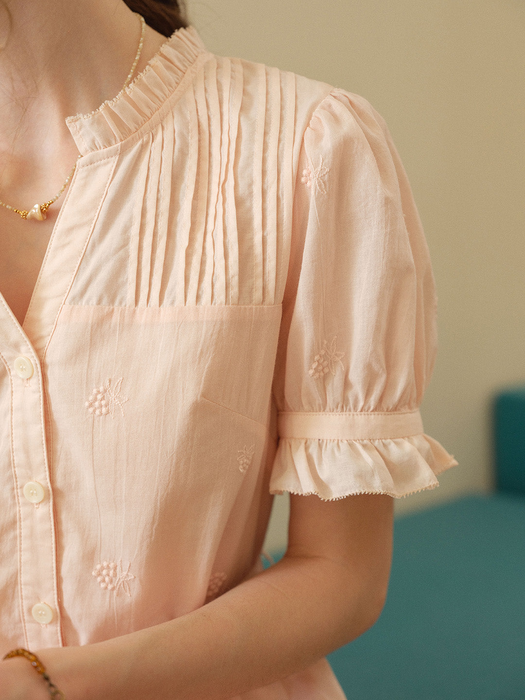 Aitana™ | Robe longue en coton et dentelle