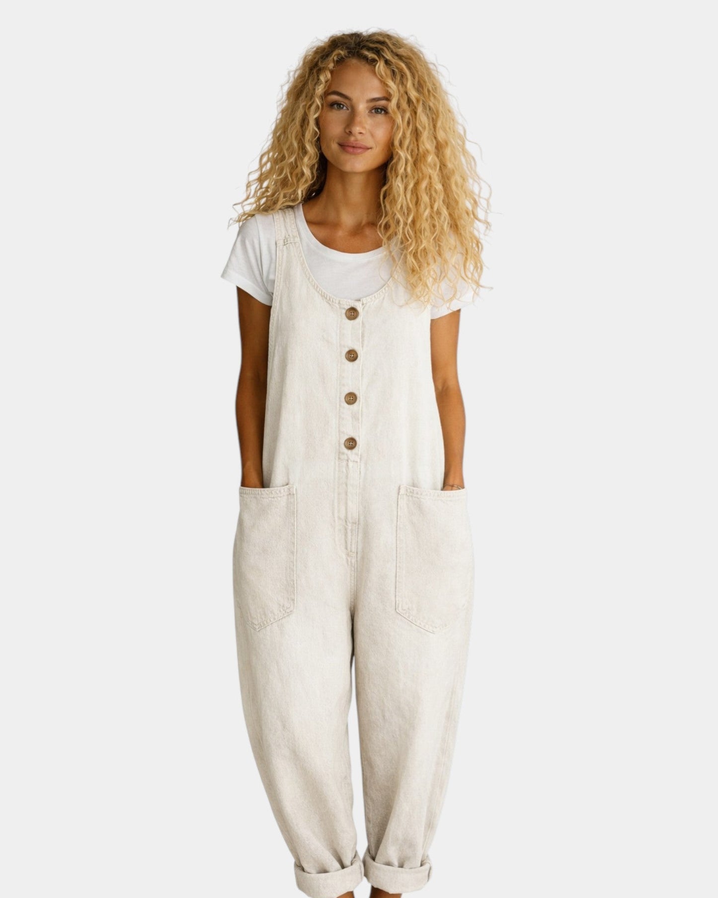 Lorena™ | Salopette en denim vintage lavé