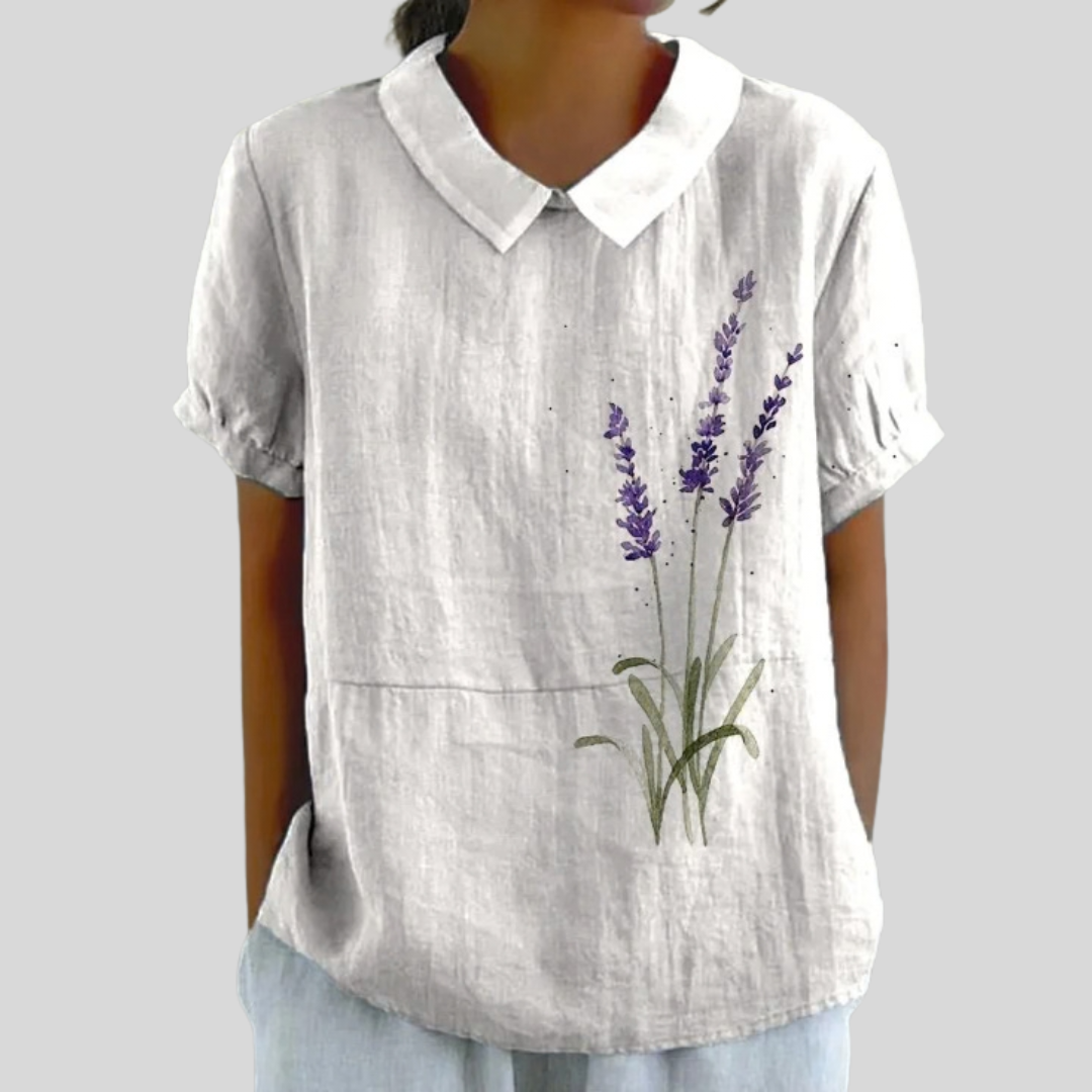Renée™ | Blouse fleurie minimaliste