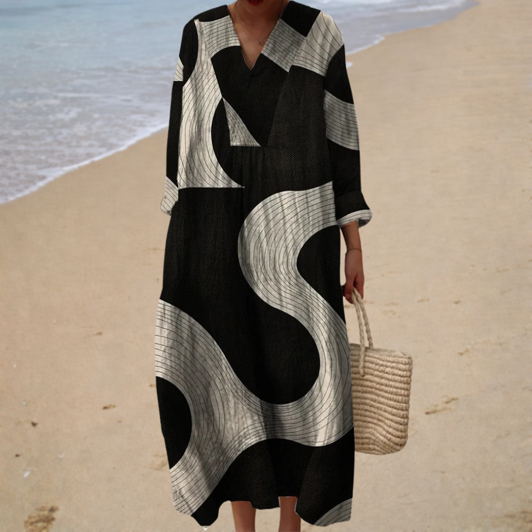 Isaline™ | Robe Longue Graphique