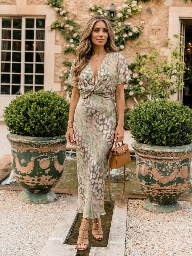 Laurette™ | Robe midi imprimée