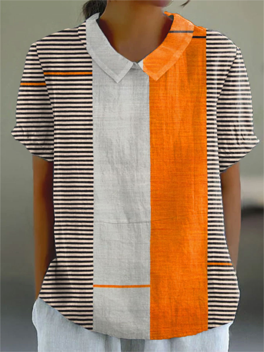 Lena™ | Chemise rayée en blocs de couleur