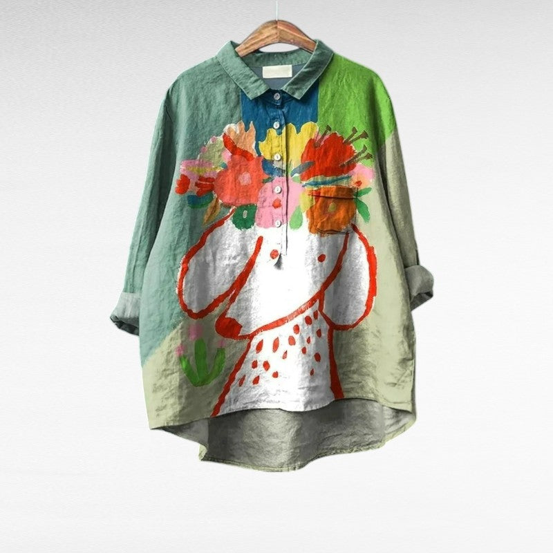 Isaline™ | Blouse artistique florale