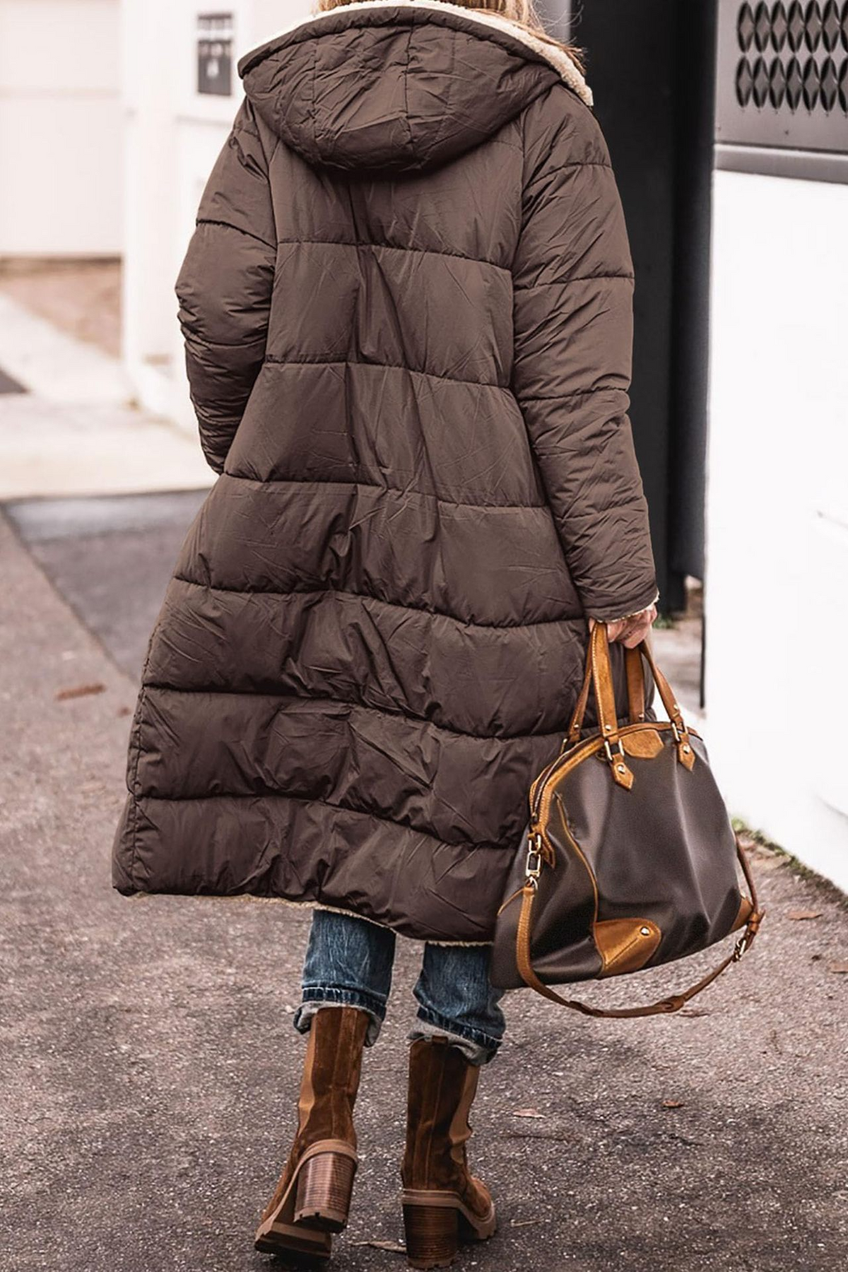 Élise | Manteau réversible en sherpa luxueux, double-face