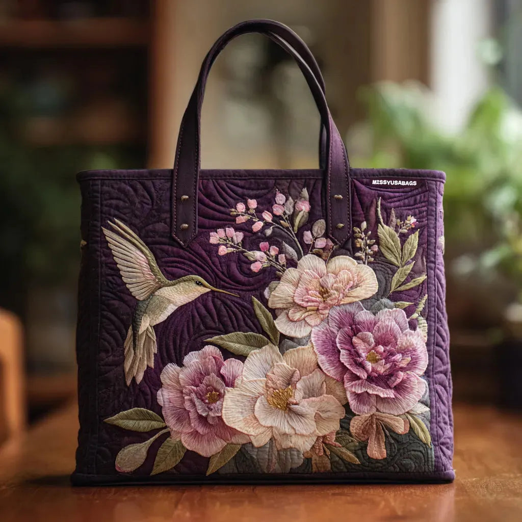 ORCHIDÉE COLIBRI™ | SAC MATELASSÉ ARTISANAL VIOLET
