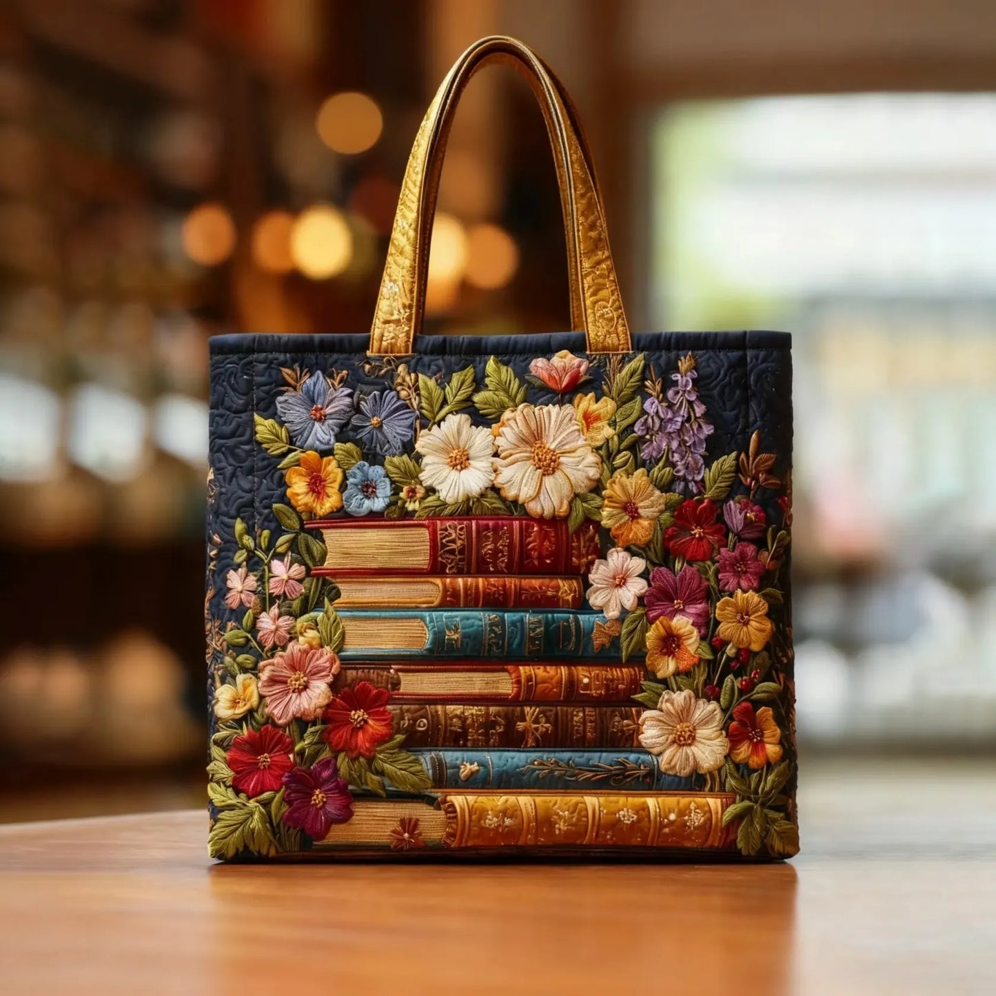 BLOSSIMA™ | SAC TOTE ARTISANAL DOUBLÉ À IMPRIMÉ FLORAL