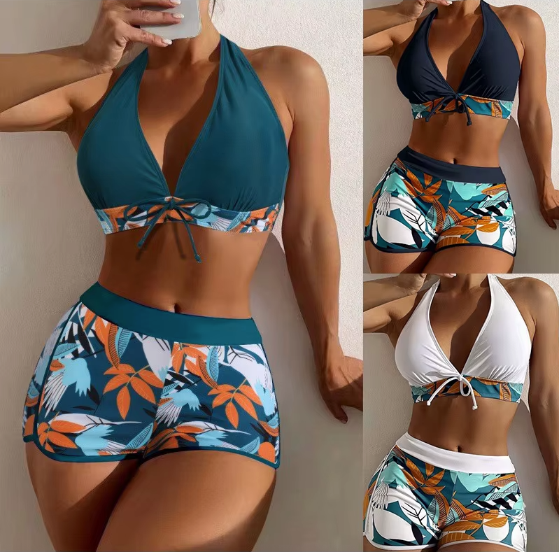 SHERIFANE™ | ENSEMBLE HALTER + SHORT TAILLE HAUTE