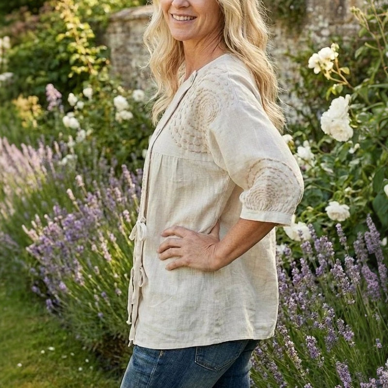 Élodie™ | Lässige Vintage-Bluse mit Print