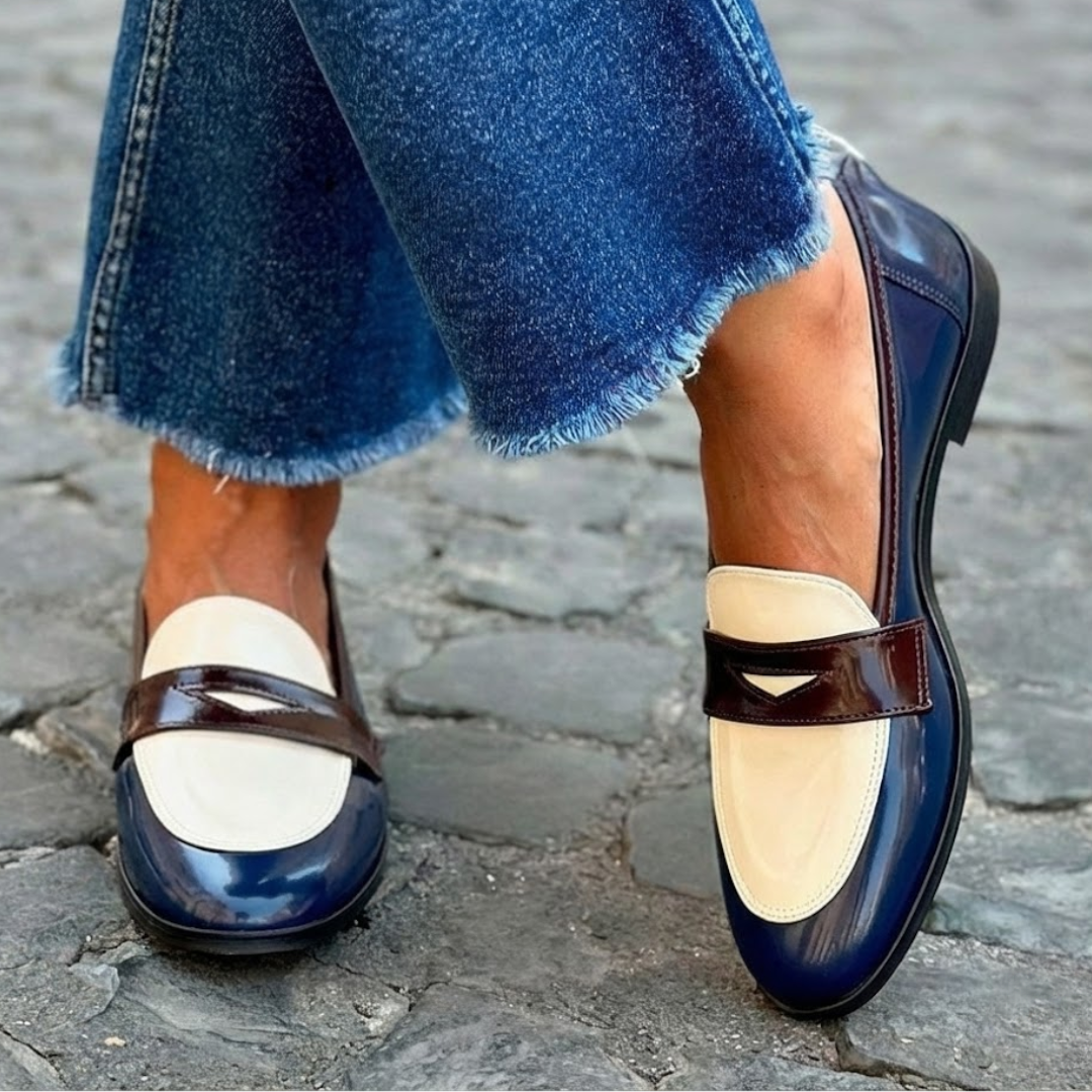 CLAUDIA™ | Mocassins à Contraste