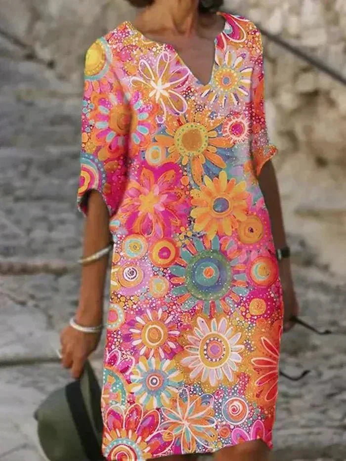 Nira™ | Robe midi florale éclatante