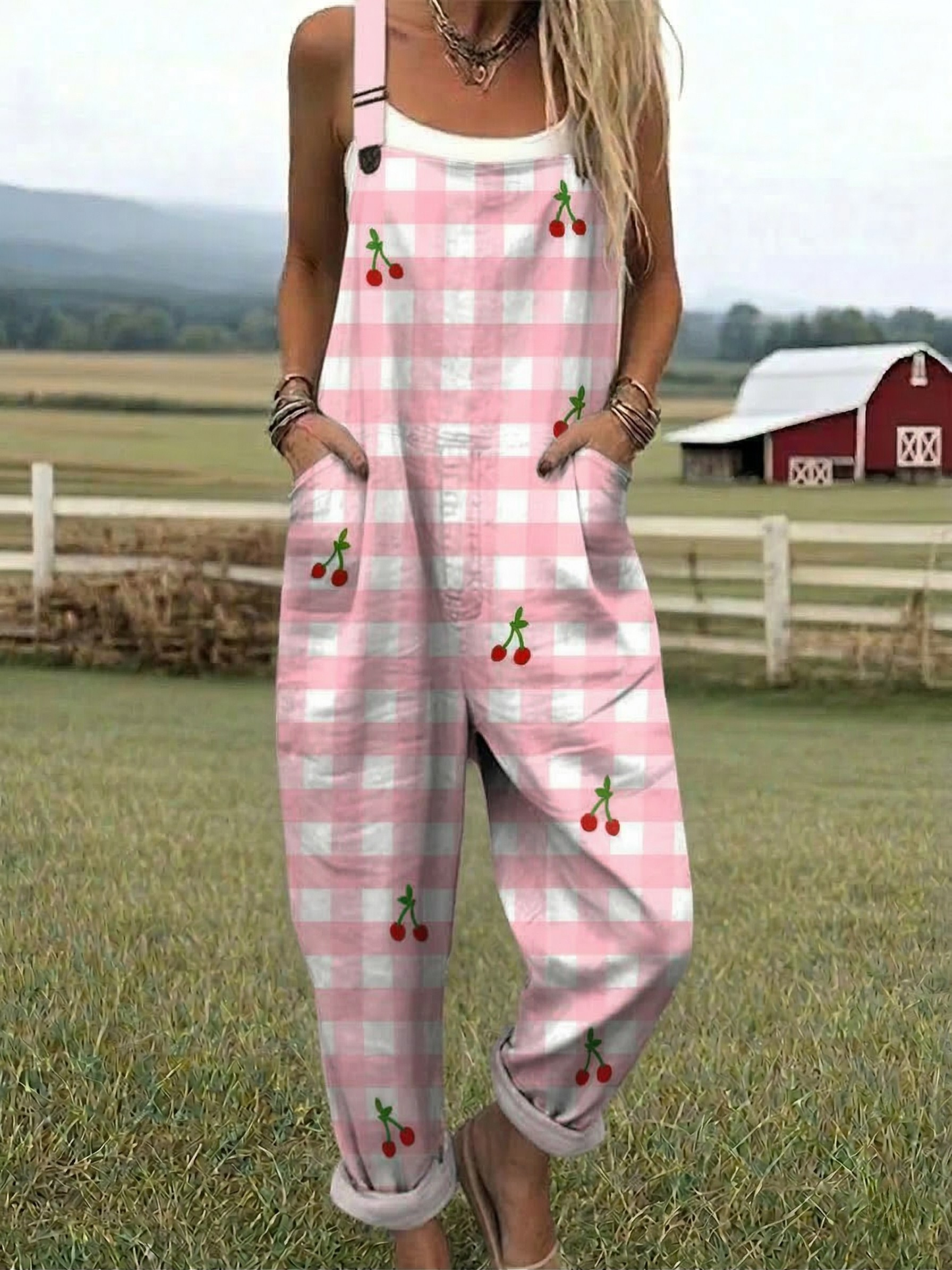 Evie™ | Overall mit Vichy-Muster