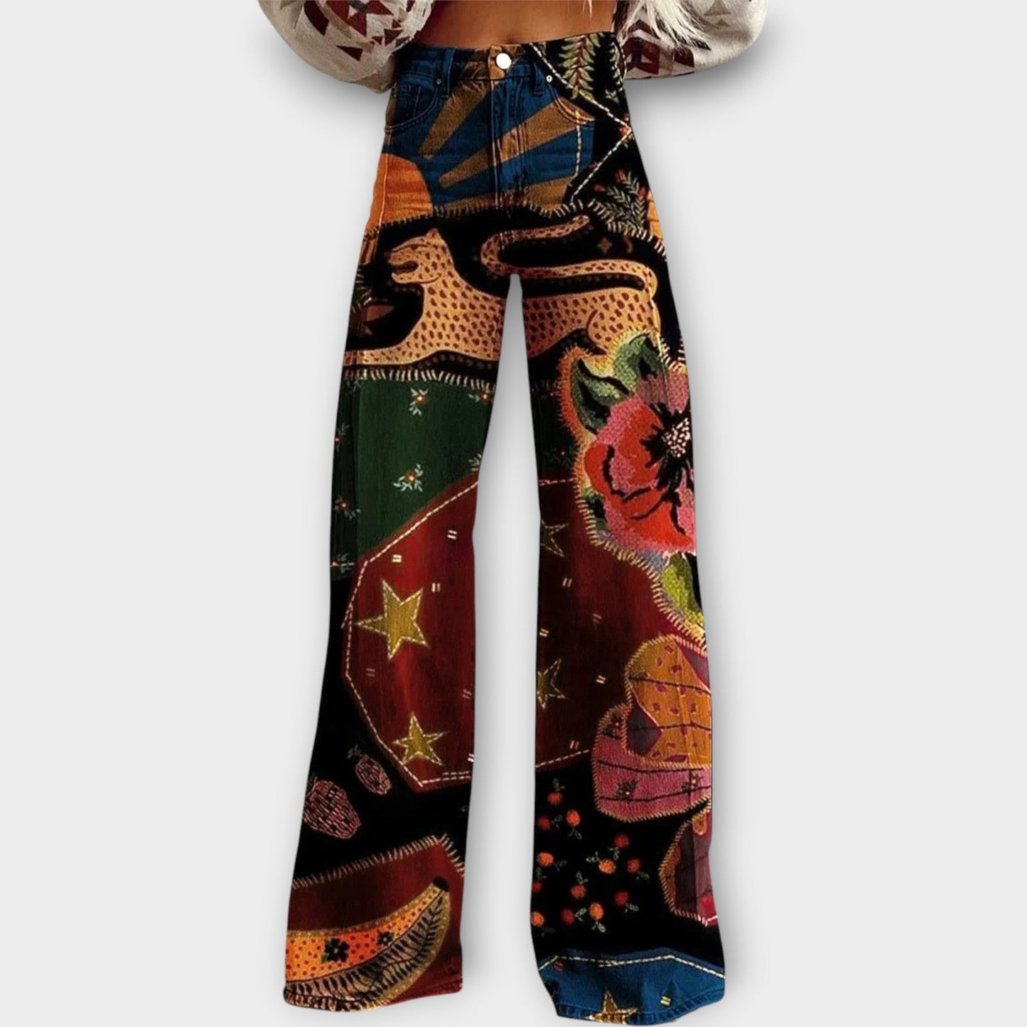 PatchLive™ | Jeans imprimé patchwork