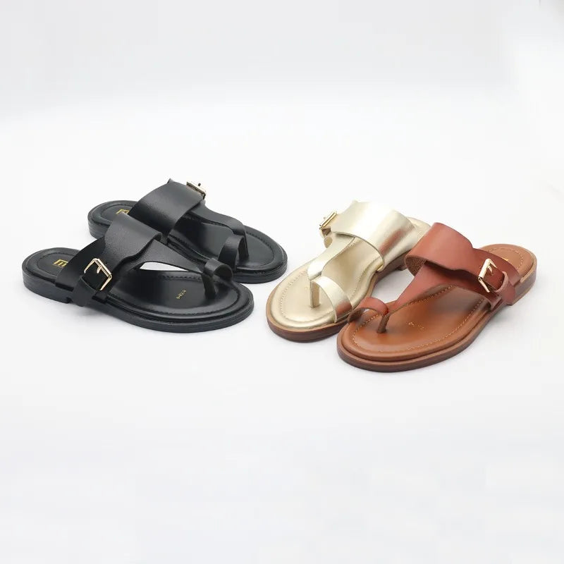 SALWA™ | SANDALES EN CUIR À BOUCLE