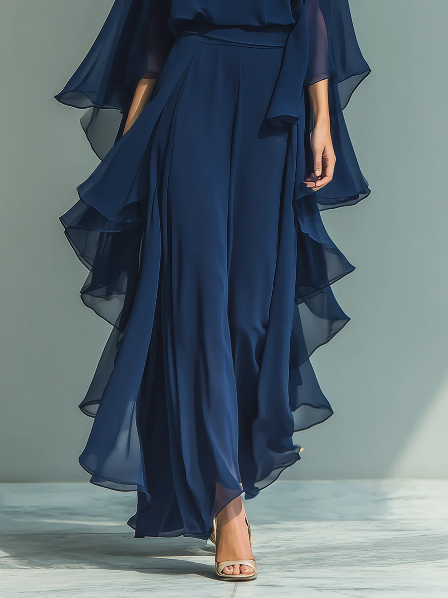 ZAYLIE™ | ENSEMBLE EN CHIFFON À VOLANTS