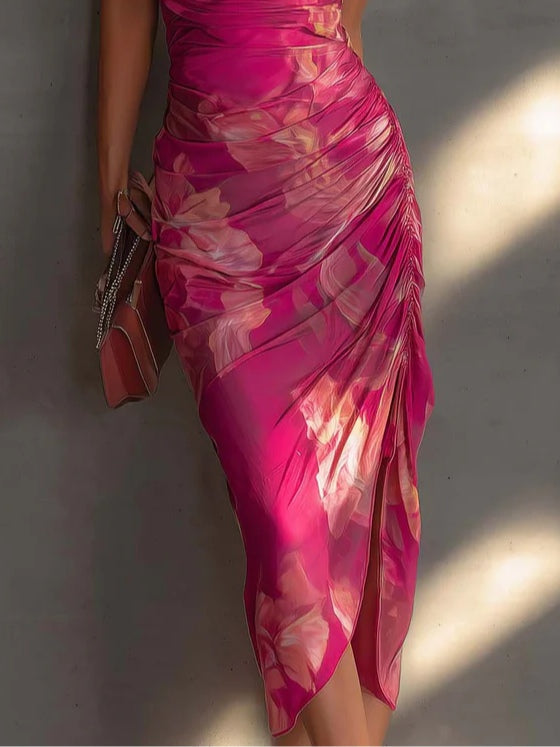 Fuchsia™ | Robe moulante fleurie
