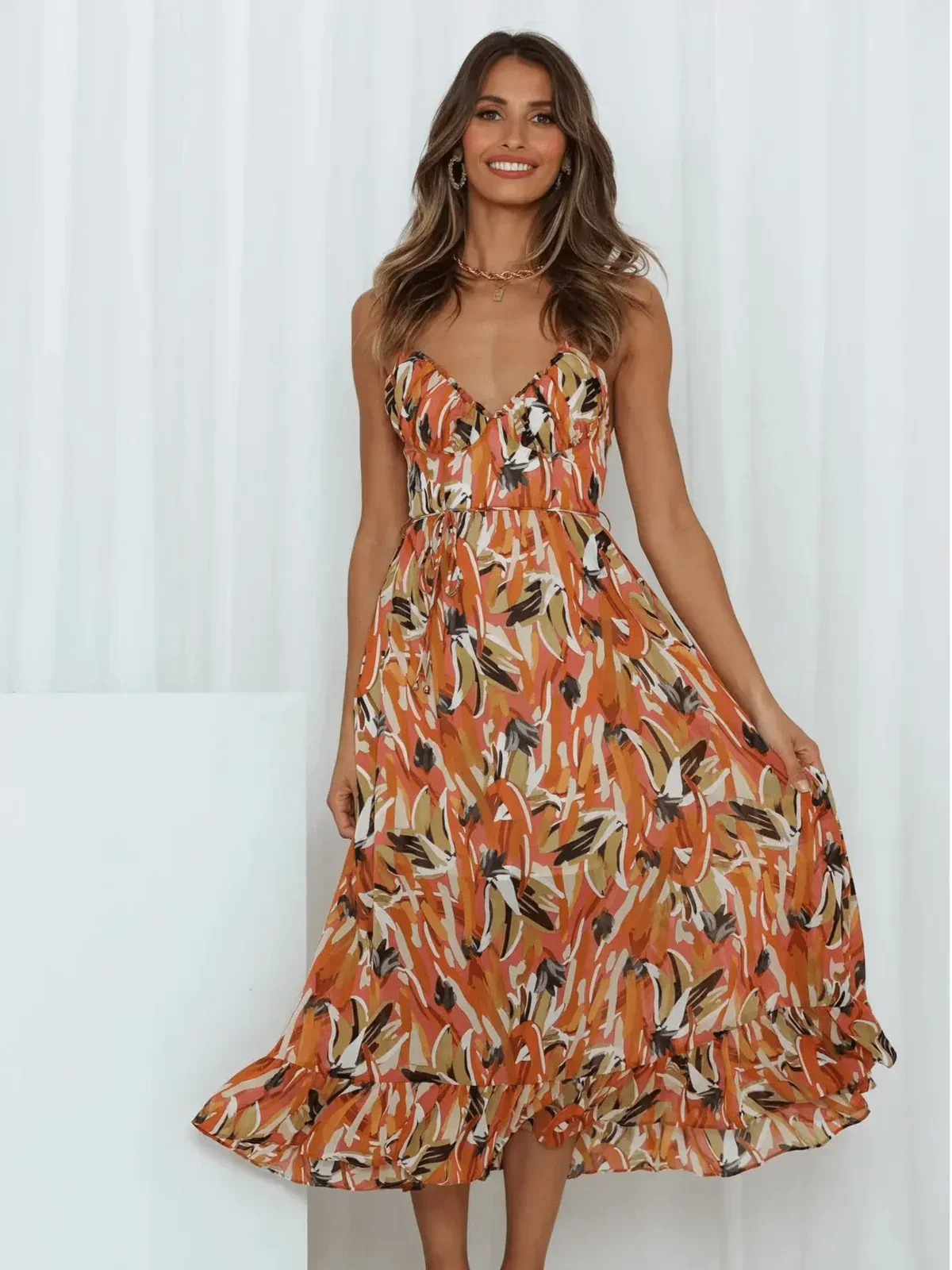 Chiara™ | Robe midi multicolore