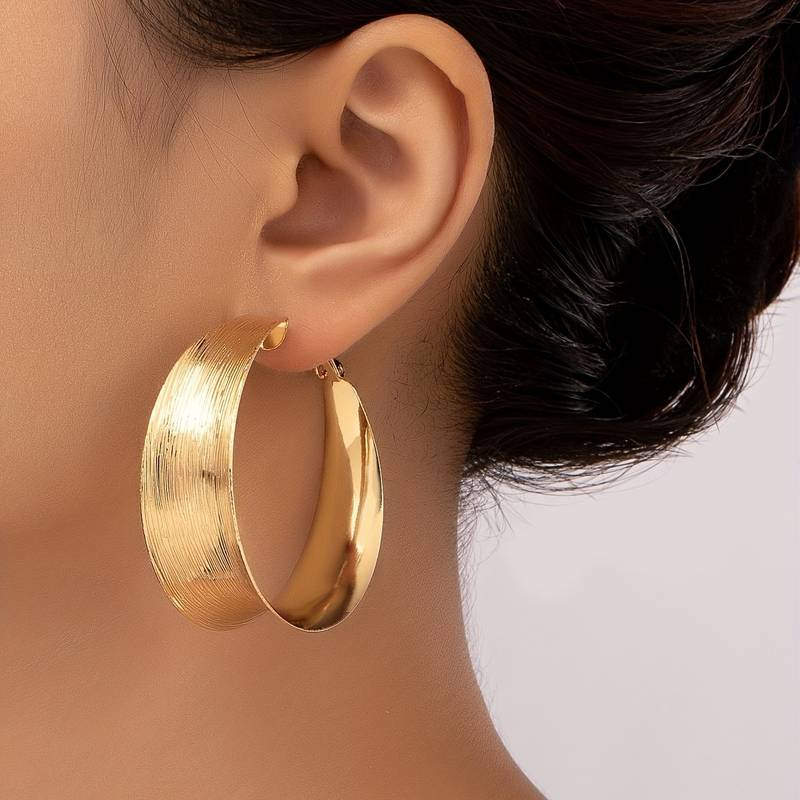 Lavinia™ | Boucles d’oreilles créoles dorées vintage