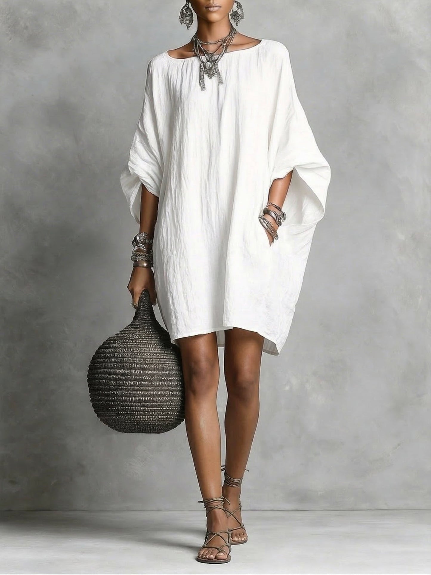 Samira™ | Robe coton & lin décontractée