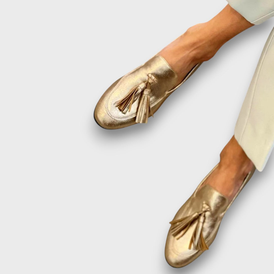 Beatrice™ | Mocassins dorés brillants