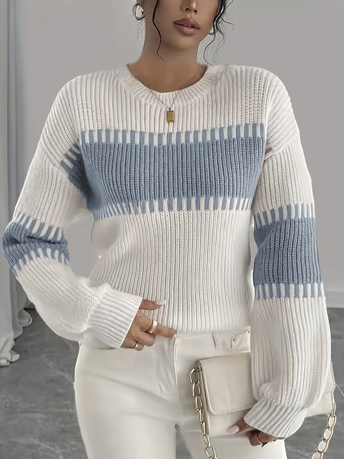 Adelaide | Pull rayé à empiècements colorés