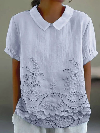 Lily™ | Chemise brodée florale