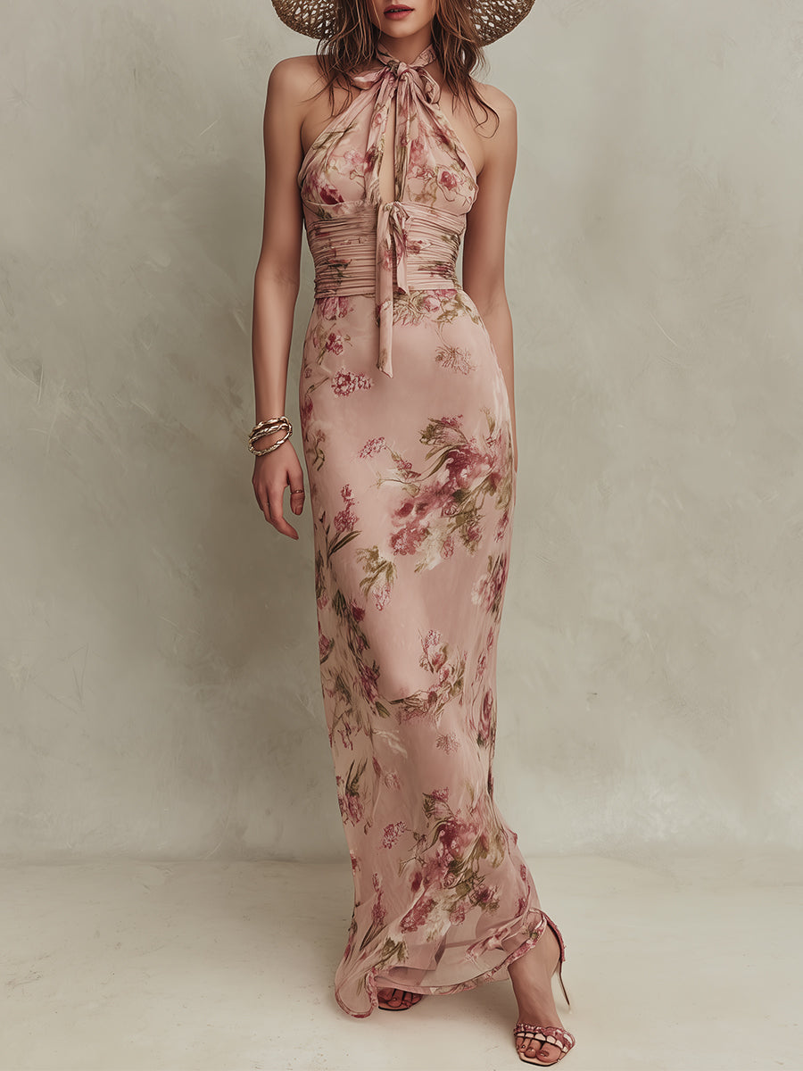Lia™ | Robe maxi fleurie en chiffon