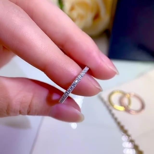 Wafae™ | Bague d’alliance empilable en argent 925