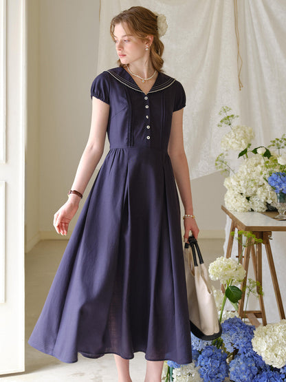 Harper™ | Robe en lin à col en V