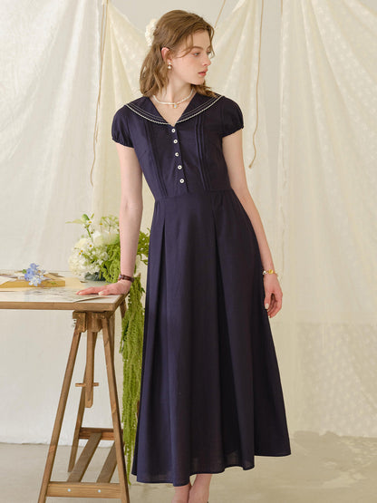 Harper™ | Robe en lin à col en V