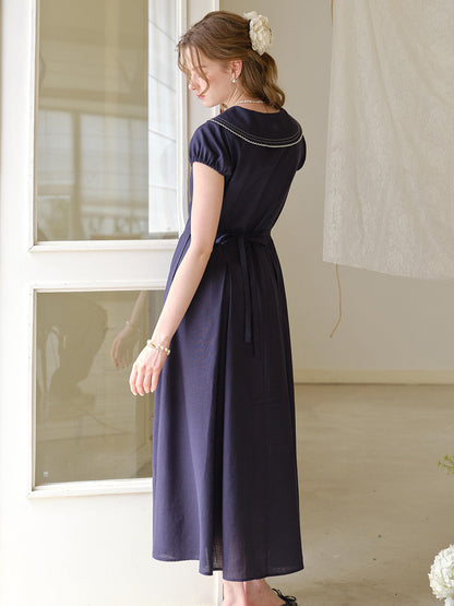 Harper™ | Robe en lin à col en V