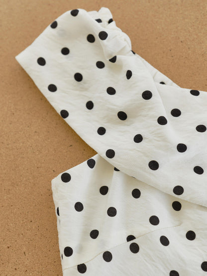 Charlotte™ | Robe à col drapé à pois
