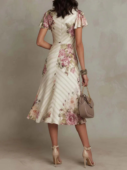 Alba™ | Robe midi portefeuille fleurie