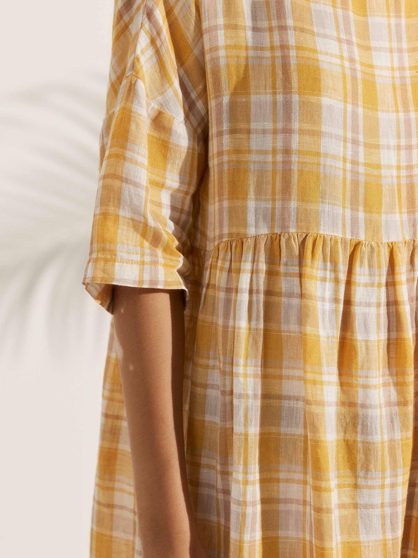 Clémence™ | Midikleid aus Leinen in A-Linie