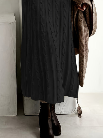 Lucinda | Robe longue en maille torsadée