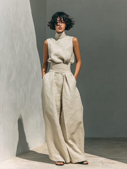 Maria™ | Ensemble de lin minimaliste