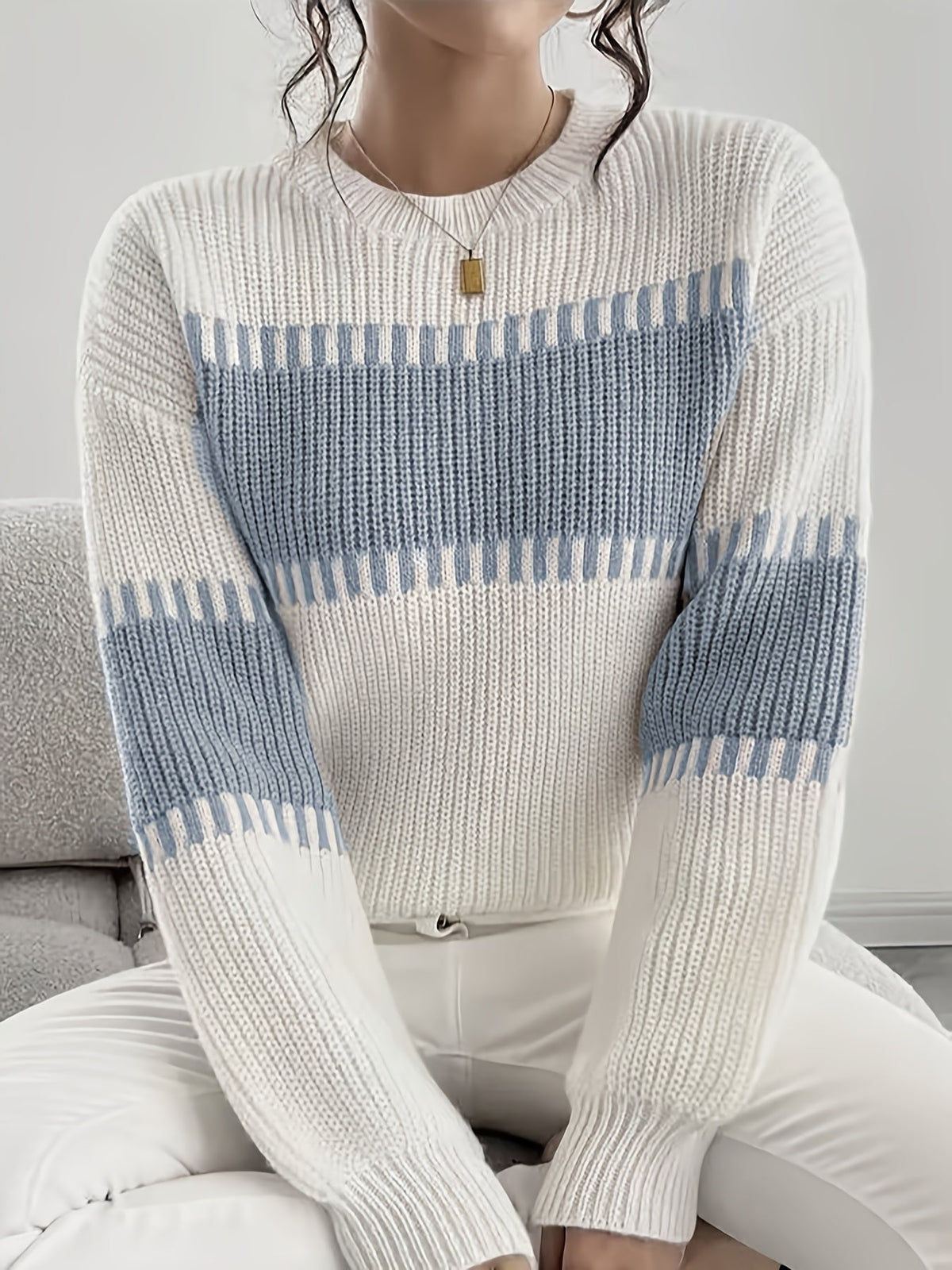 Adelaide | Pull rayé à empiècements colorés