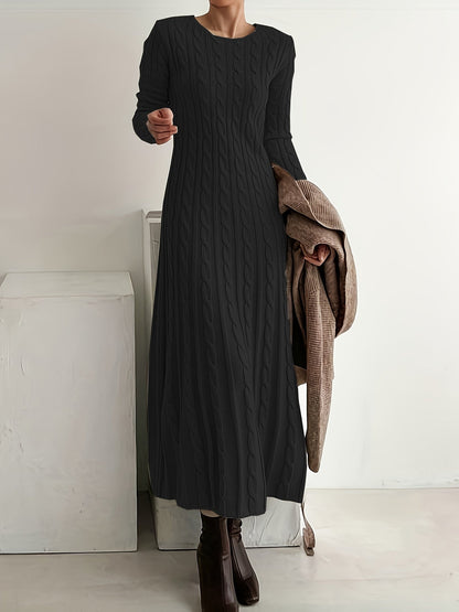 Lucinda | Robe longue en maille torsadée