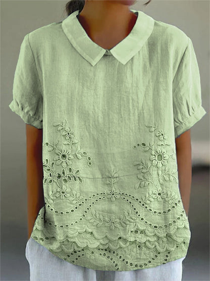 Lily™ | Chemise brodée florale