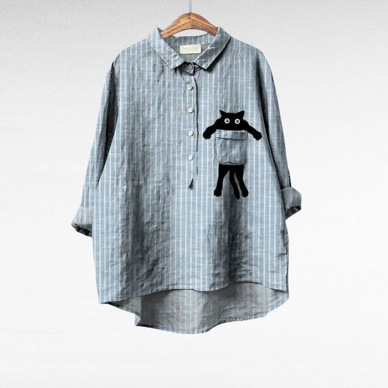 Capucine™ | Blouse rayée fantaisie