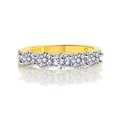 Fien™ | Bague de mariage 5 pierres rondes