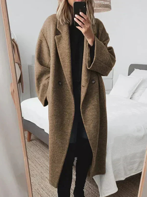 Layla - Manteau en laine oversize, chic et cocooning