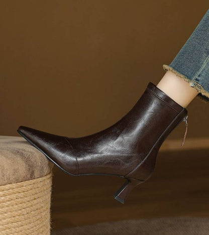 Jette™ | Bottines en cuir à talon élégant