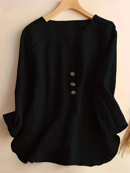 Solénya™ | Blouse coton-lin